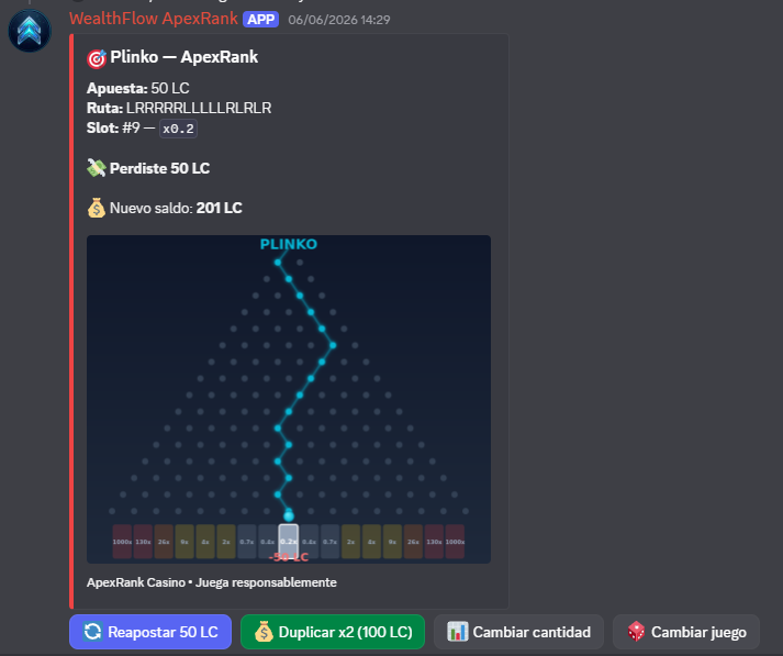 Plinko Pirámide in Discord