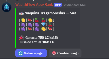 Tragamonedas 5x3 in Discord
